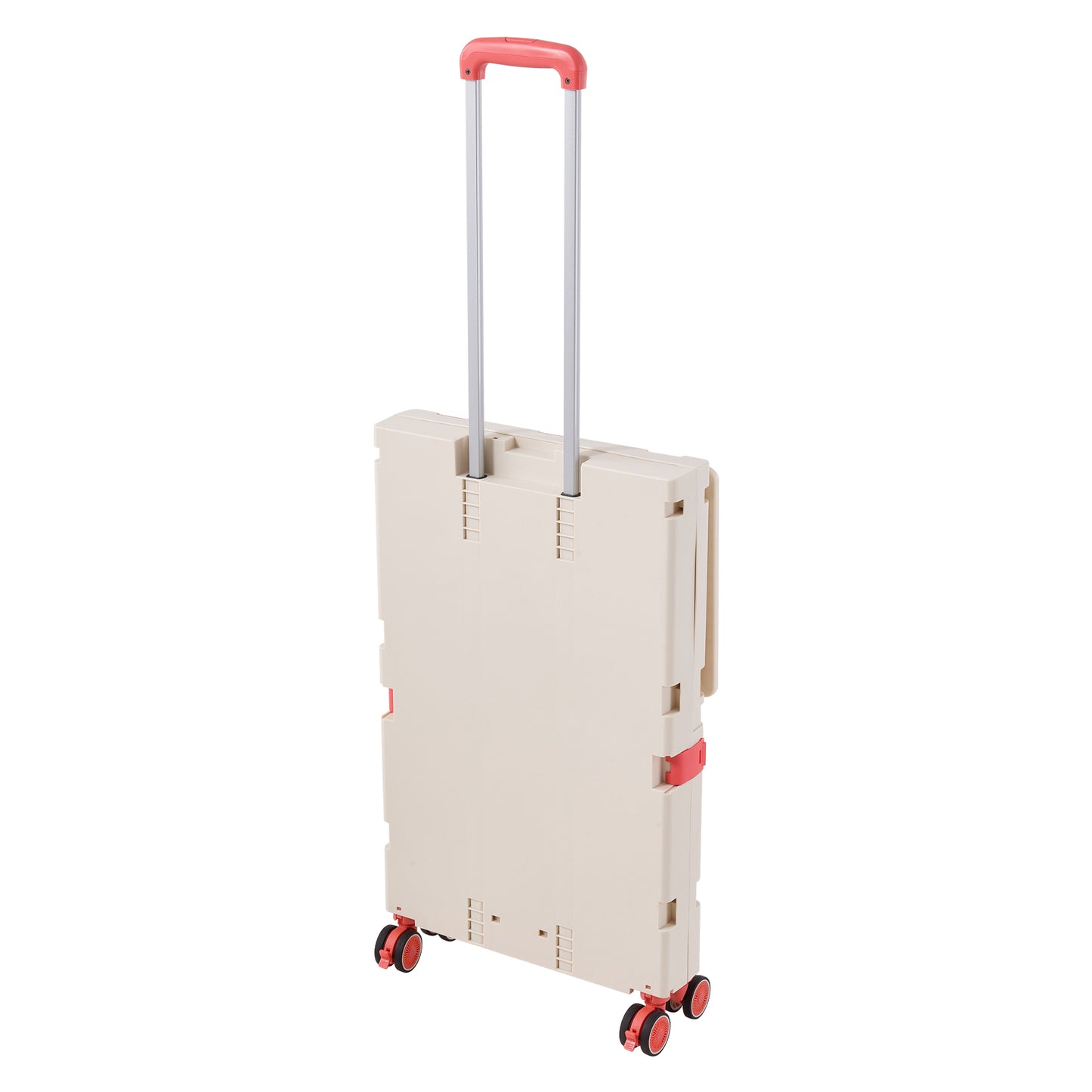 2-Tier Folding 72L Shopping Trolley Cart with Wheels