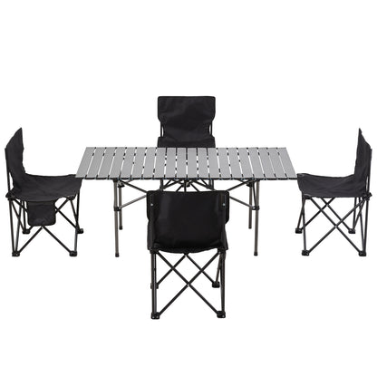 Portable Folding Camping Table with 4 Chairs