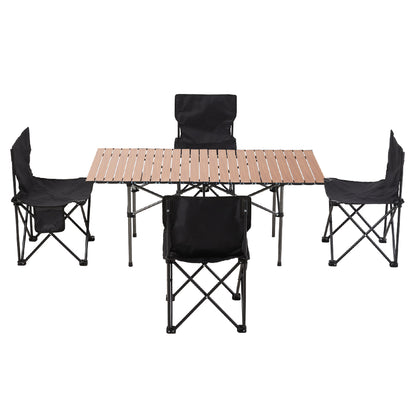 Portable Folding Camping Table with 4 Chairs
