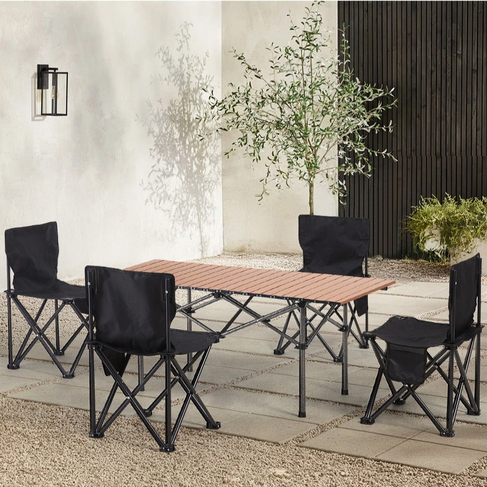 Portable Folding Camping Table with 4 Chairs