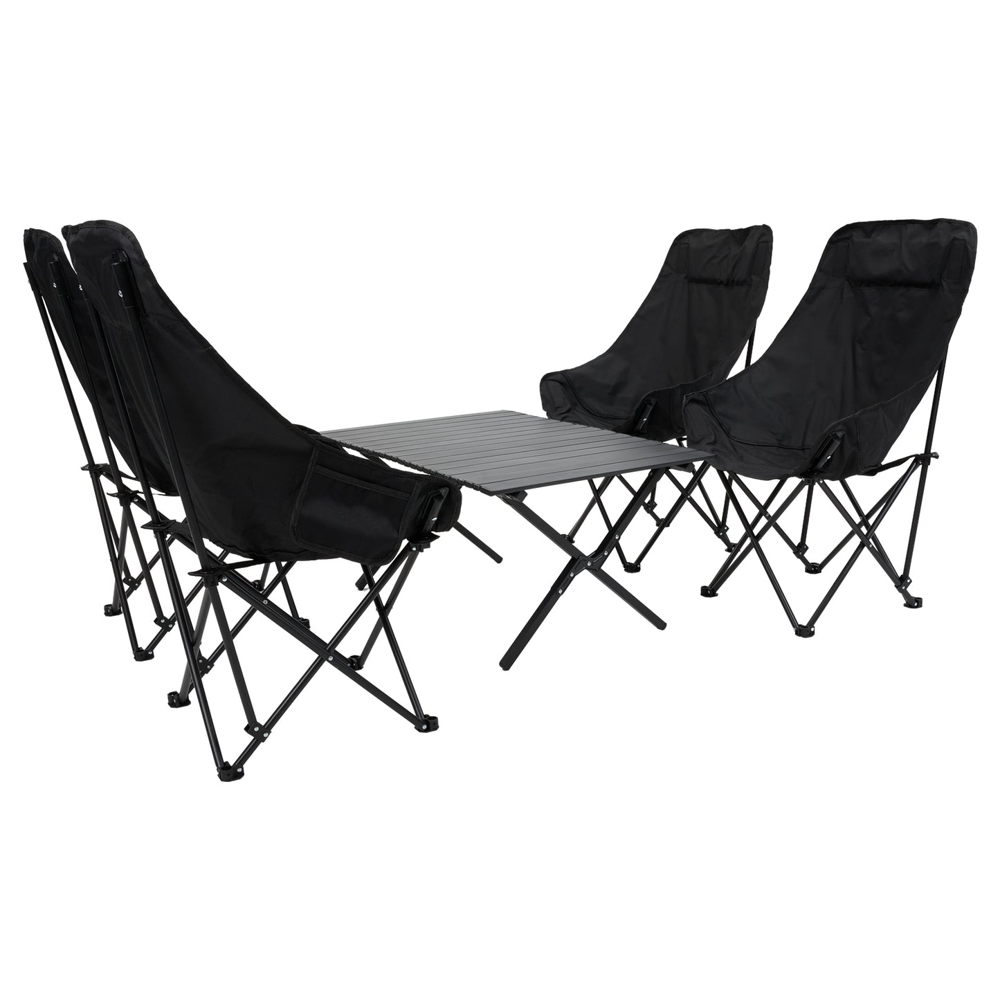 Portable Folding Camping Table with 4 Chairs