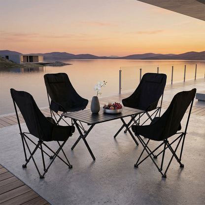 Portable Folding Camping Table with 4 Chairs