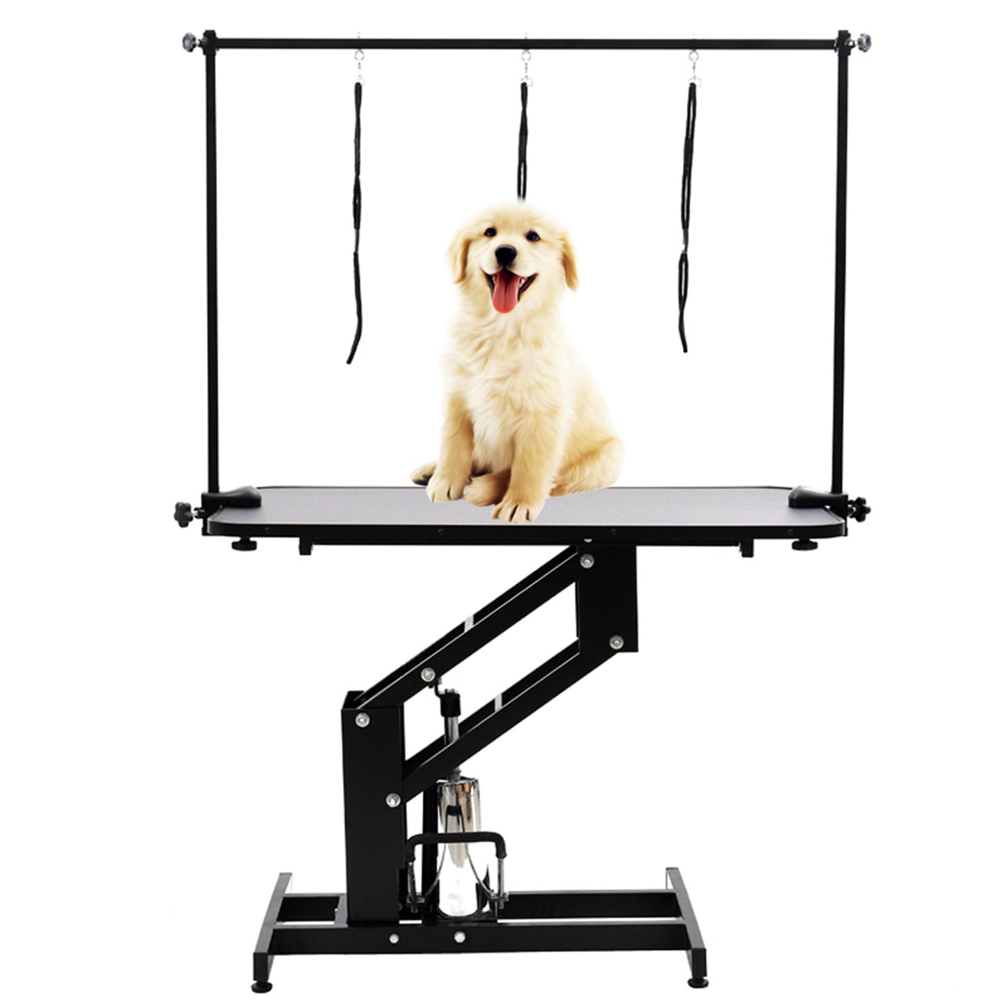 Large Hydraulic Lift Non-slip Pet Trimming Table with Nooses