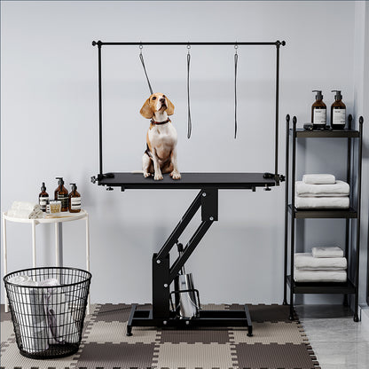 Large Hydraulic Lift Non-slip Pet Trimming Table with Nooses