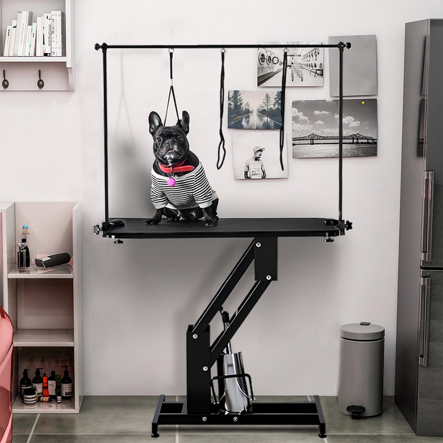 Large Hydraulic Lift Non-slip Pet Trimming Table with Nooses