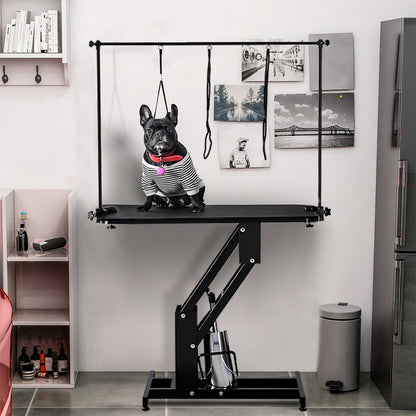 Large Hydraulic Lift Non-slip Pet Trimming Table with Nooses