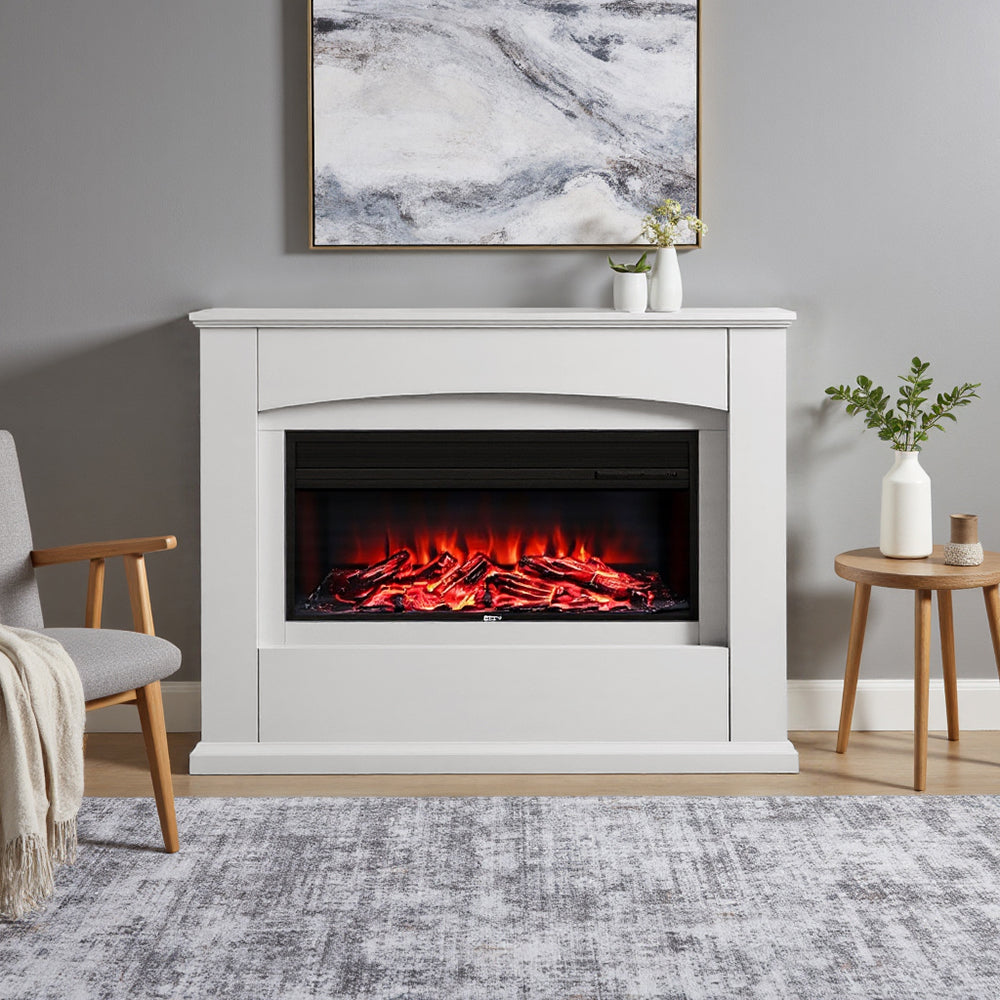 34 Inch Freestanding Fireplace Suite 1800W with Mantel