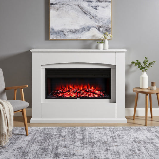34 Inch Freestanding Fireplace Suite 1800W with Mantel