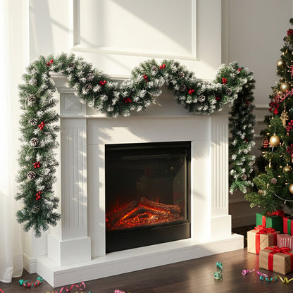 270cm Artificial LED Warm White Light Christmas Garland