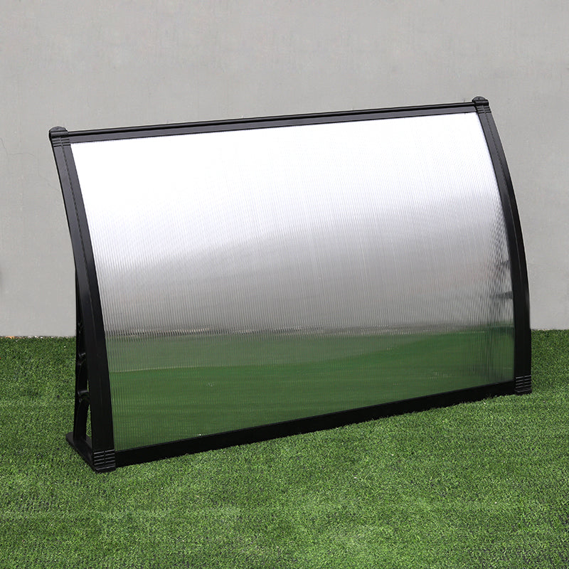 Black Outdoor Curved Shielded Rain Shelter