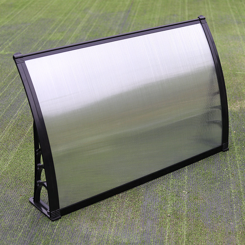 Black Outdoor Curved Shielded Rain Shelter