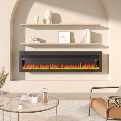 40/50/60/70 Inch Electric Fireplace with 9 Flame Colour and Remote Control