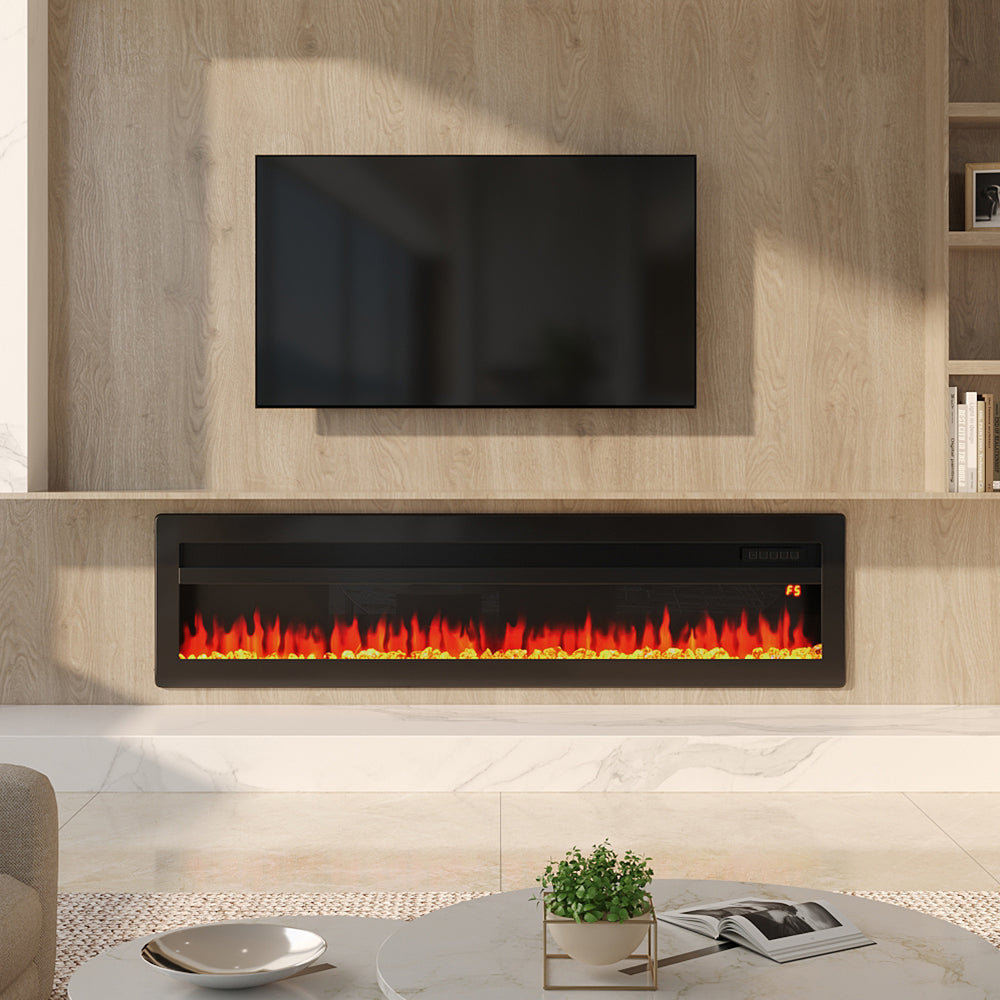 40/50/60/70 Inch Electric Fireplace with 9 Flame Colour and Remote Control
