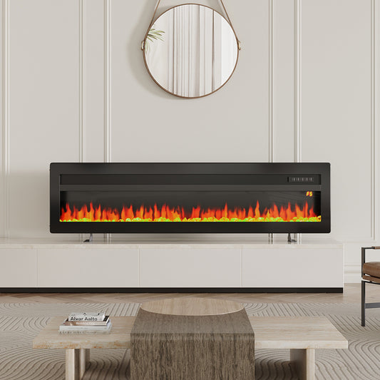 40/50/60/70 Inch Electric Fireplace with 9 Flame Colour and Remote Control