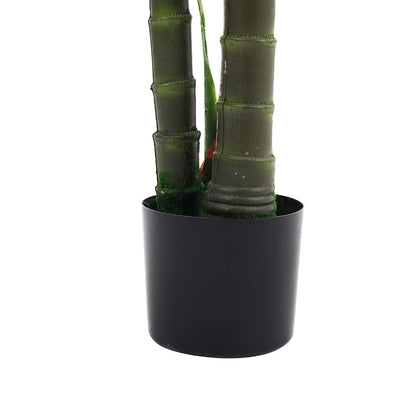 Artificial Tropical Plant with Plastic Flowerpot Home and Office