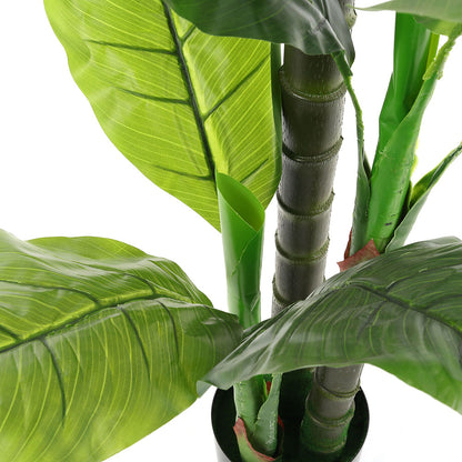 Artificial Tropical Plant with Plastic Flowerpot Home and Office