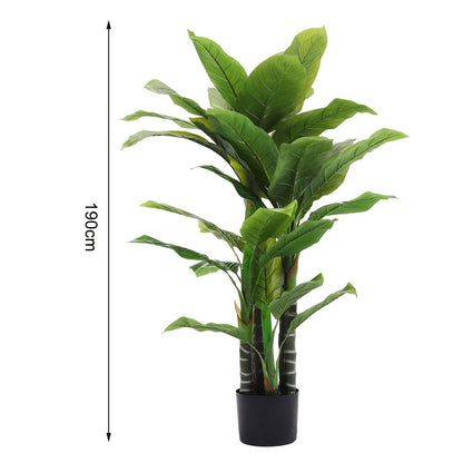 Artificial Tropical Plant with Plastic Flowerpot Home and Office