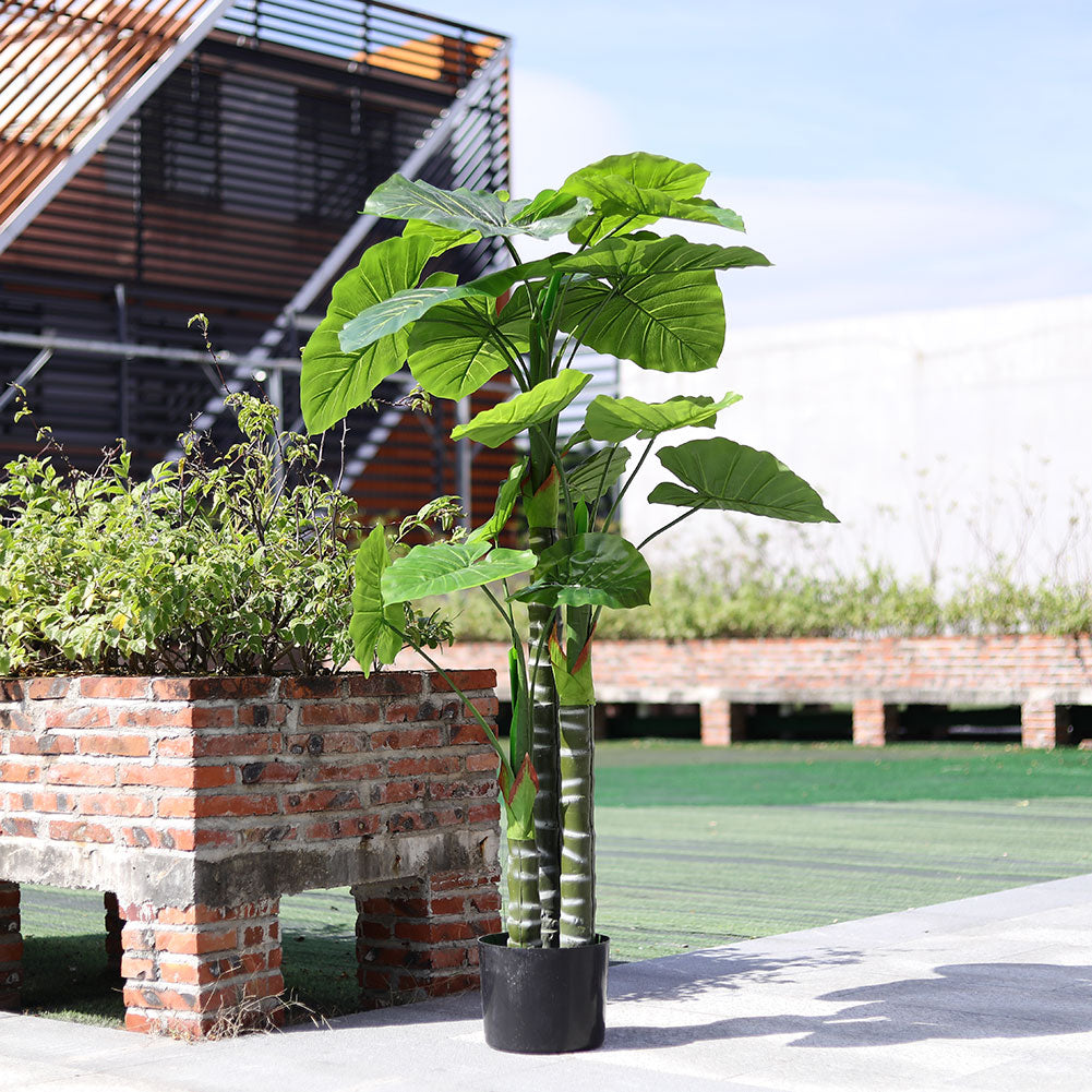 Artificial Tropical Plant with Plastic Flowerpot