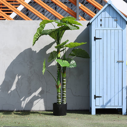 Artificial Tropical Plant with Plastic Flowerpot