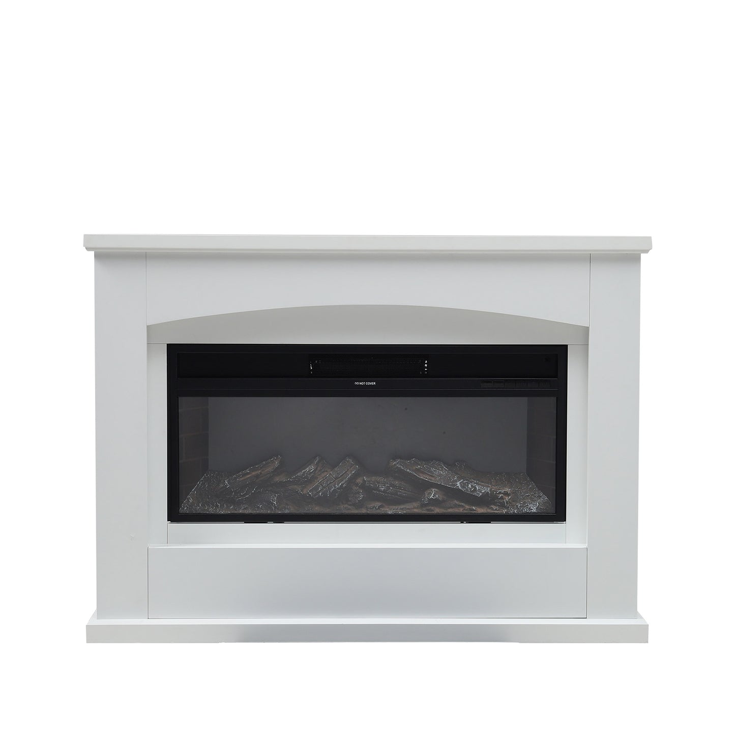 34inch Electric Fireplace with White Wooden Mantel