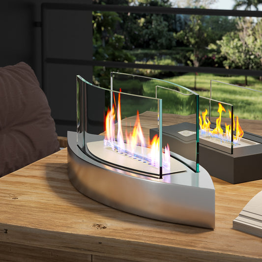 Unique Smokeless Stainless Steel Tabletop Ethanol Fireplace