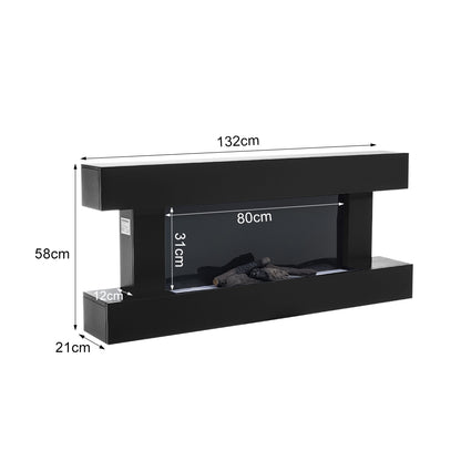 52inch Wall Mounted Electric Fireplace with Remote Control