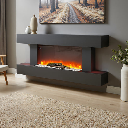 52inch Wall Mounted Electric Fireplace with Remote Control