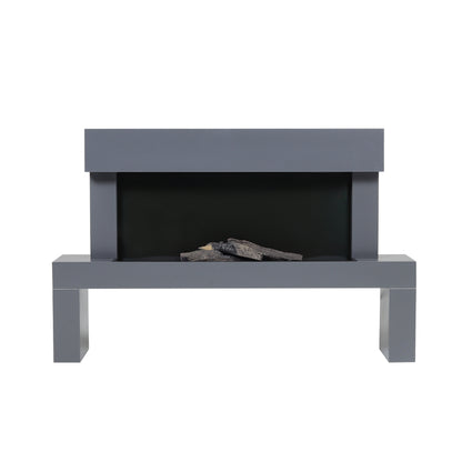 Dark Grey Freestanding Electric Fireplace