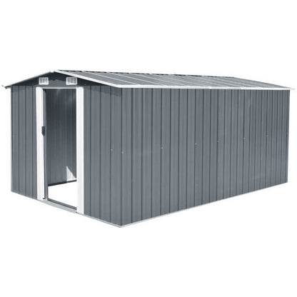 12x10 FT Metal Apex Roof Garden Tool Shed