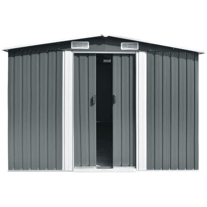 12x10 FT Metal Apex Roof Garden Tool Shed