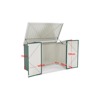 Steel Trash Can Bin Enclosure Storage Shed