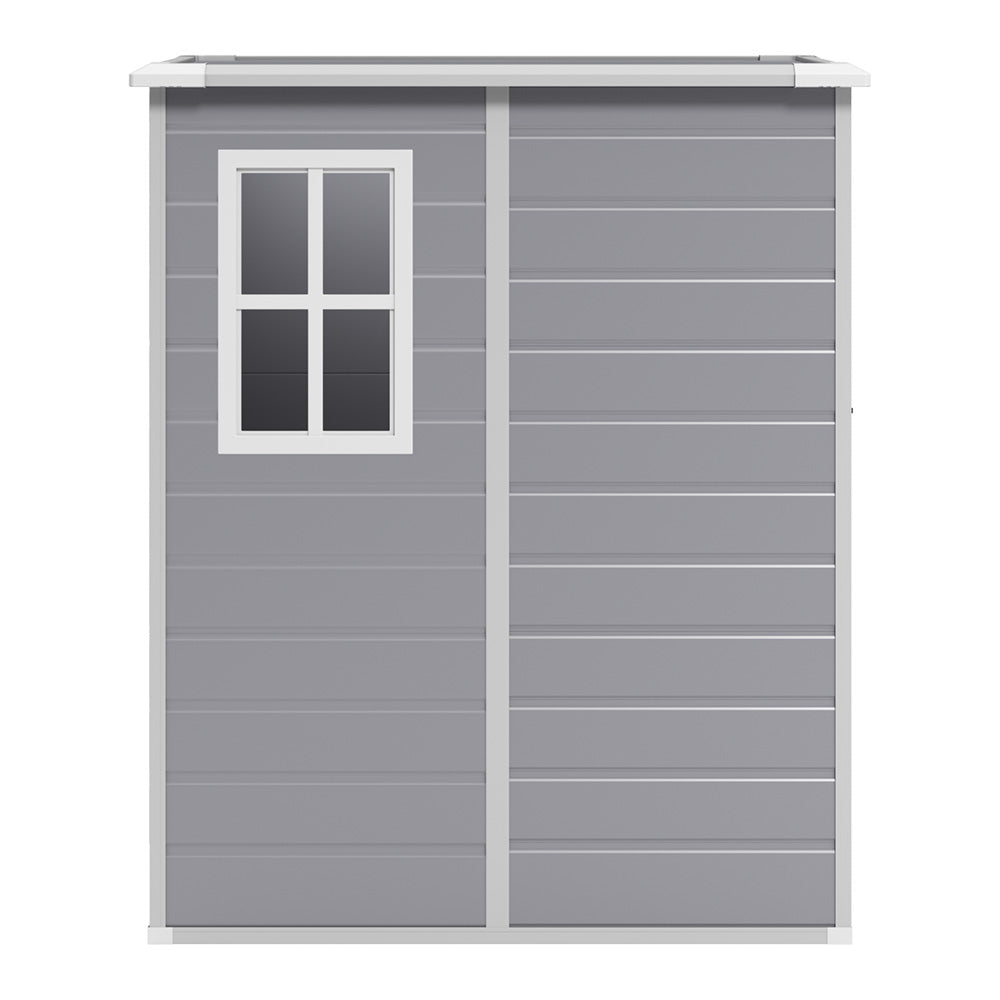 122CM Depth Plastic Lockable Garden Storage Shed with Window