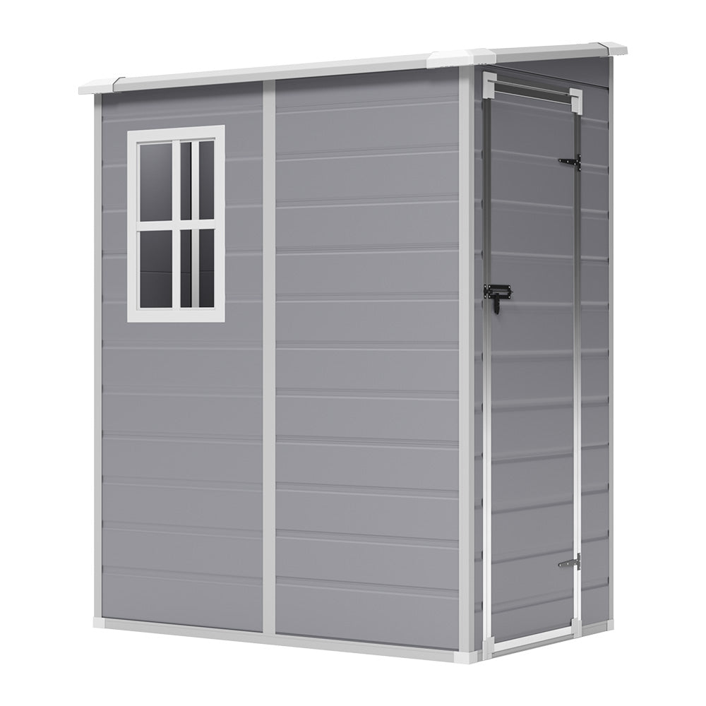 122CM Depth Plastic Lockable Garden Storage Shed with Window