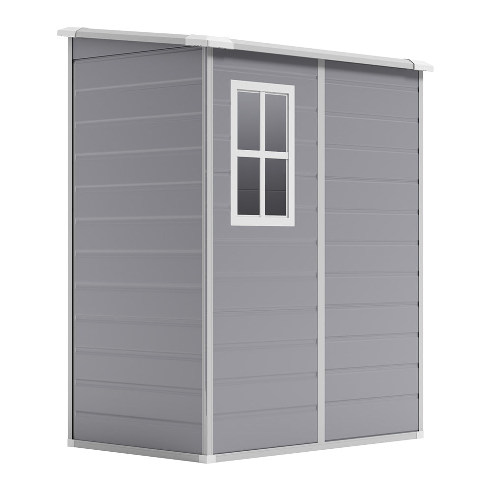 122CM Depth Plastic Lockable Garden Storage Shed with Window