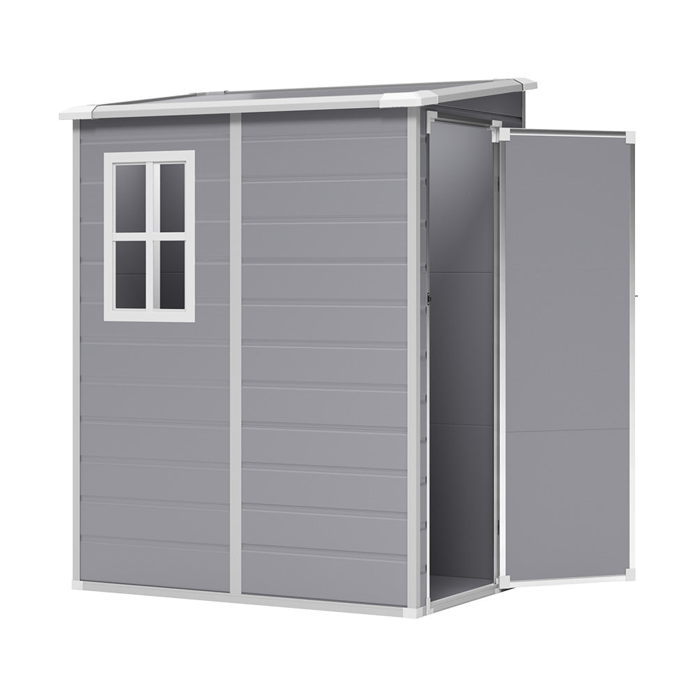 122CM Depth Plastic Lockable Garden Storage Shed with Window