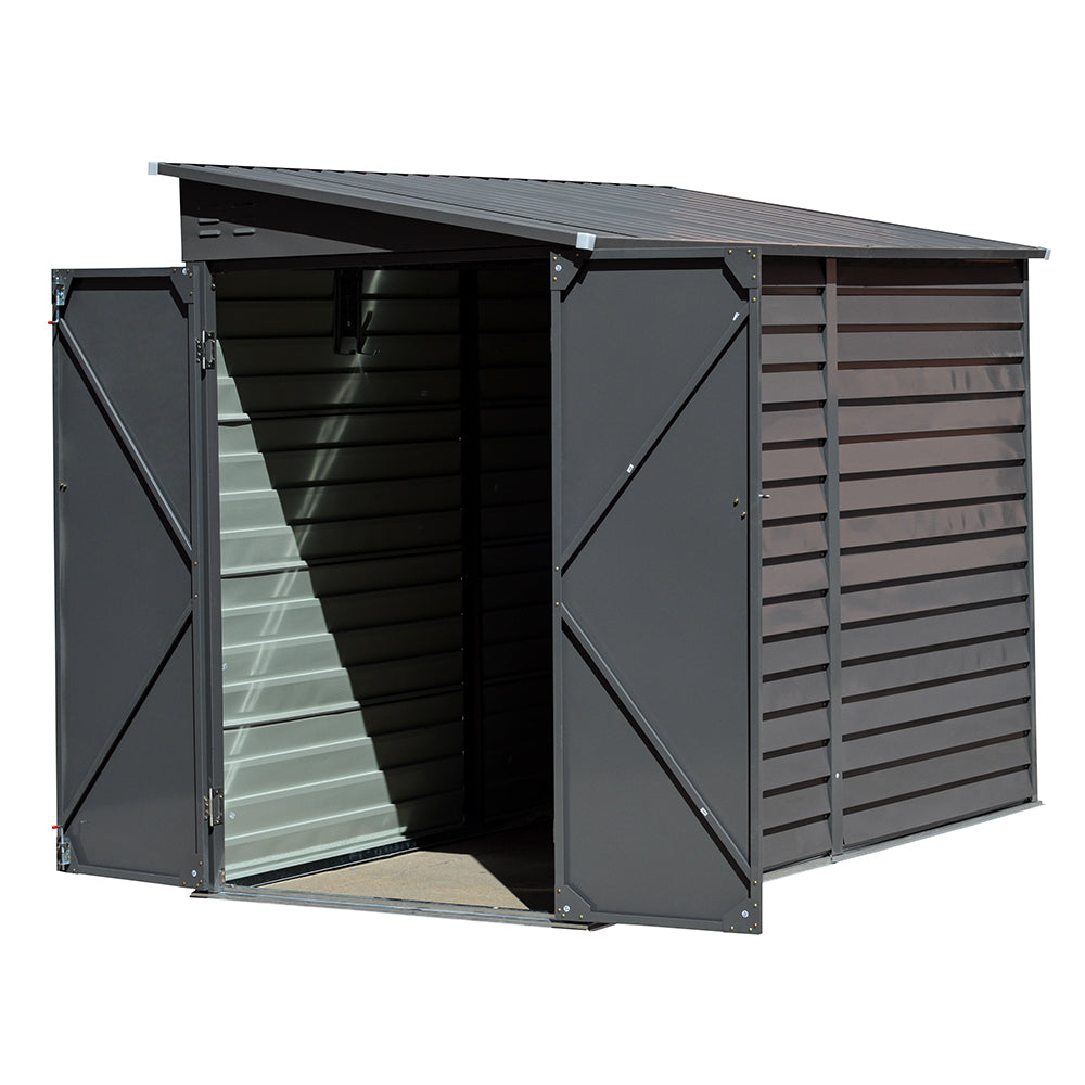 Wide Outdoor Lockable Steel Storage Shed