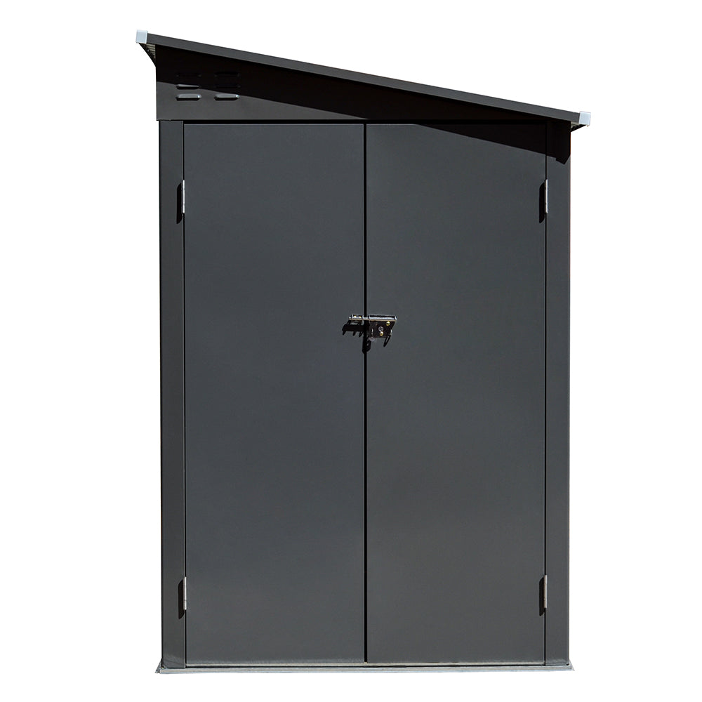 Wide Outdoor Lockable Steel Storage Shed