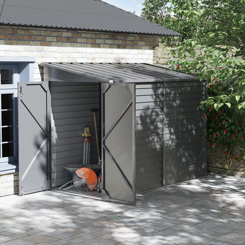 270CM Wide Steel Lockable Garden Motorbike Shed Motorcycle Storage Shed