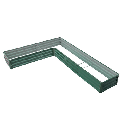 L-Shaped Galvanized Steel Raised Garden Bed