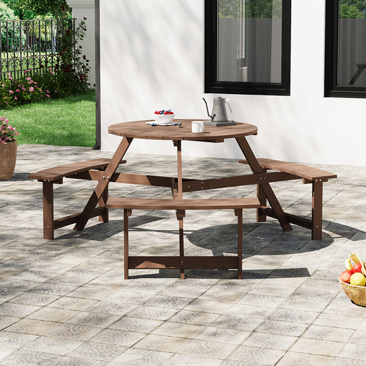 6 Seaters Wooden Outdoor Dining Sets