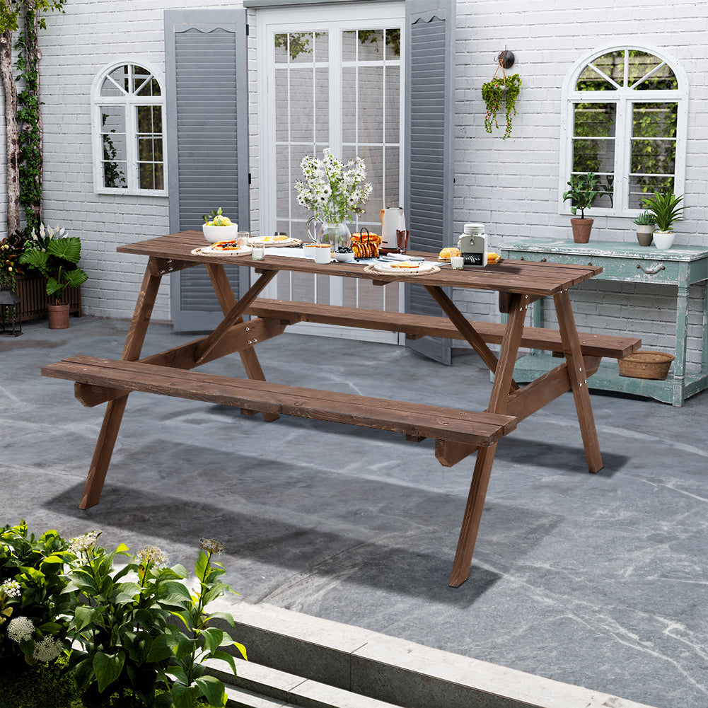 4 Seaters Wooden Outdoor Dining Set