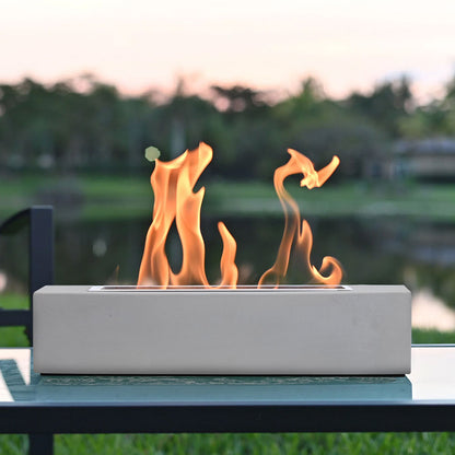 Tabletop Cement Ethanol Fireplace with Extinguisher Lid