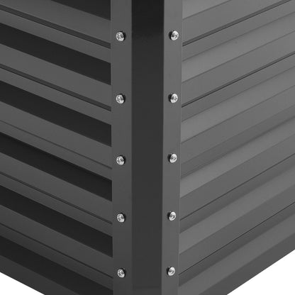 Charcoal Black Steel Rectangular Garden Raised Bed