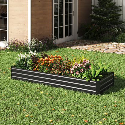 Outdoor Rectangular Metal Raised Garden Bed