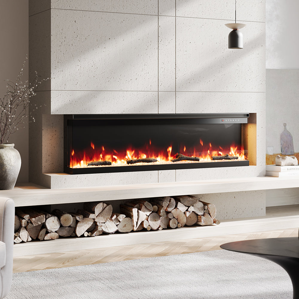 60inch Recessed Freestanding Electric Fireplace