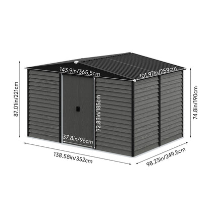 12 x 8FT Outdoor Garden Storage Shed