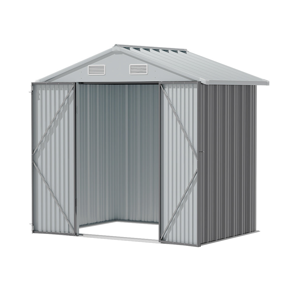 Outdoor Metal Storage Shed with Lockable Door