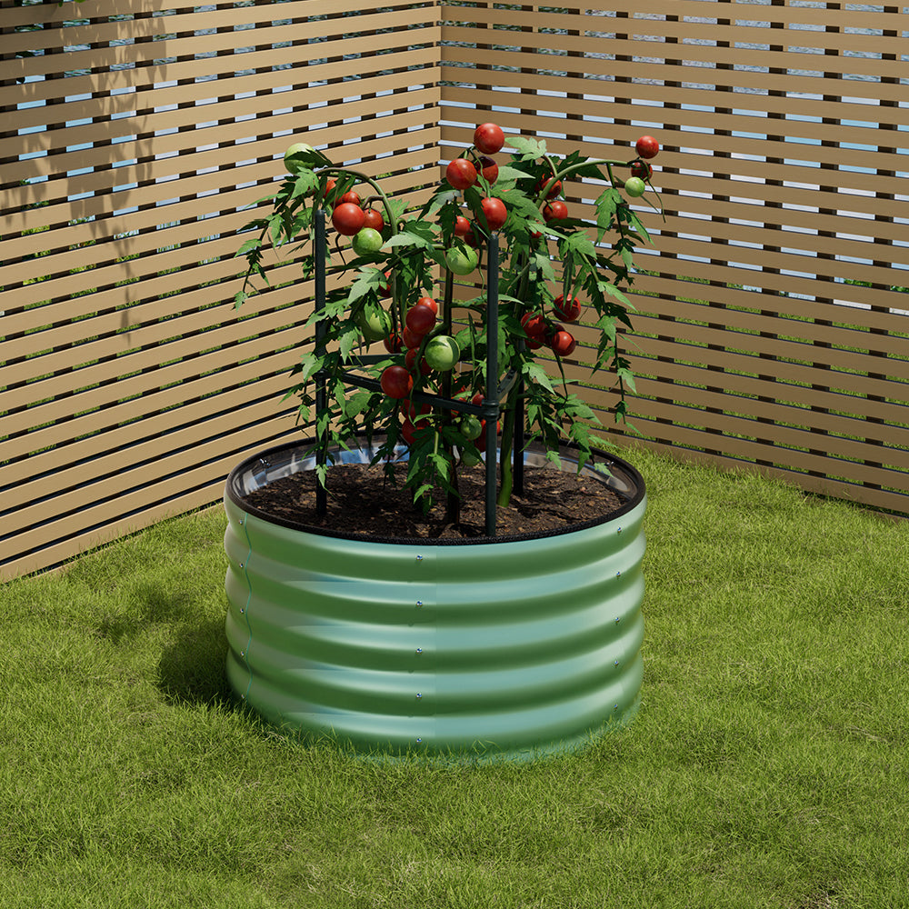 Gardens Plan Round Galvanized Steel Raised Garden Bed