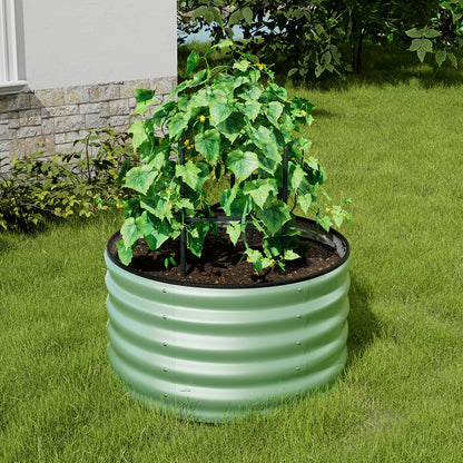 Gardens Plan Round Galvanized Steel Raised Garden Bed