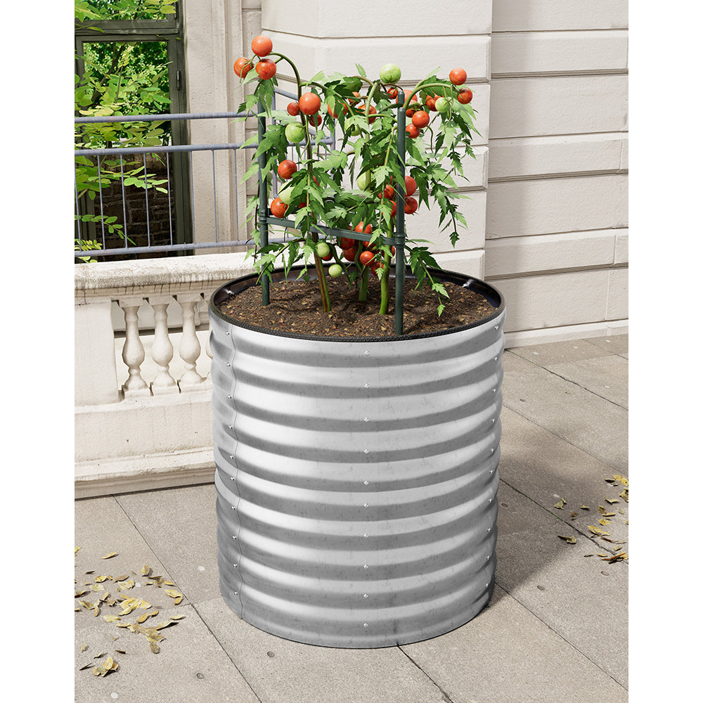 80CM Height Silver Galvanized Steel Raised Garden Bed